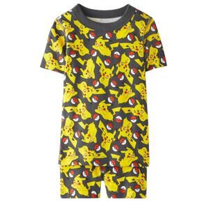 Hanna Andersson Pokémon Pajamas Short John Pikachu Kids Size 4 Organic NWT